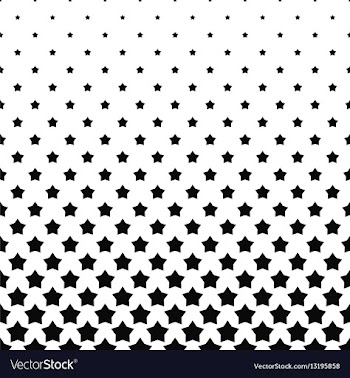 Black white pentagram star pattern background vector image