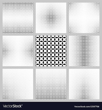 Black white rhombus pattern background set vector image