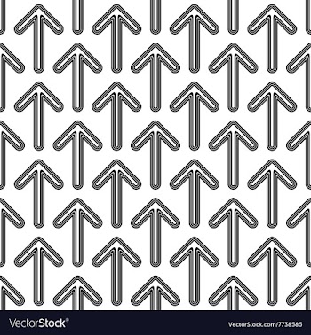 Black white seamless arrow pattern vector image