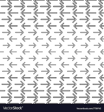 Black white seamless arrow pattern vector image