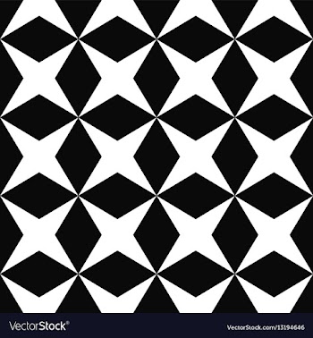 Black white seamless rhombus pattern background vector image