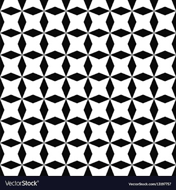 Black white seamless rhombus pattern background vector image