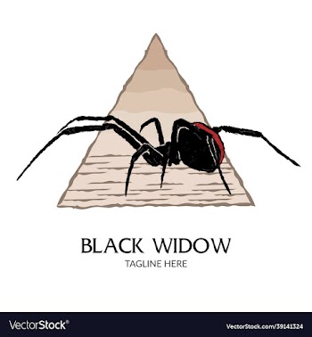 black widow spider logo design