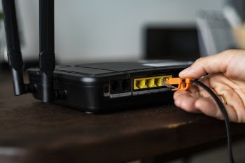 Black Wireless Router