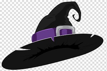 Black witch hat illustration, Witch hat , Witch Hat Black and Purple transparent background PNG clipart