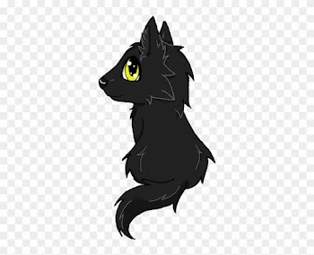 Black Wolf Pup By Wolfy Kokoro On Deviantart - Wolf Pup Silhouette