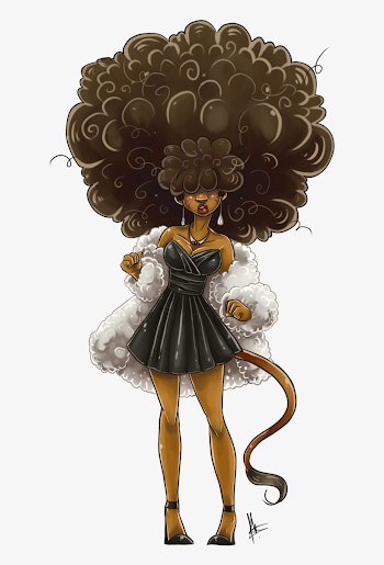 Black Woman Afro Png Image Royalty Free Stock - Black Women Art ...