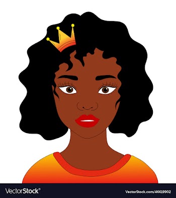 black woman with crown queen girl