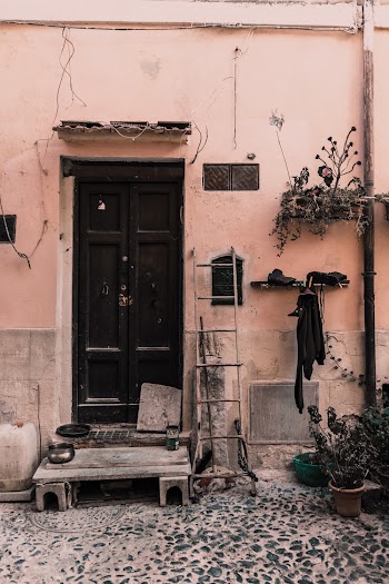 Black Wooden Door
