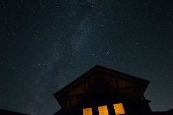 black wooden house