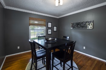 Black Wooden Table and Chairs Set