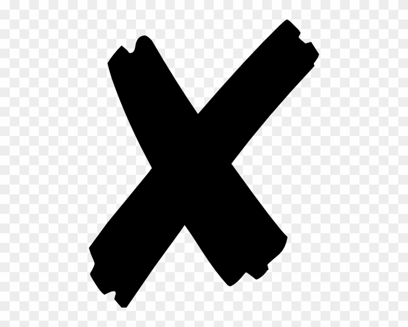 Black X Transparent Background