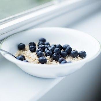 Blackberry on White Ceramic Bowl