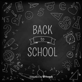 Blackboard back to school background Free Vector