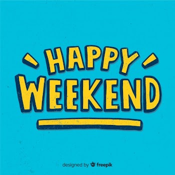 Blackboard effect weekend greeting
