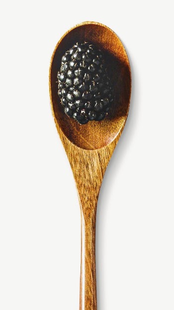 Blackcurrant on spoon collage element | Free PSD - rawpixel