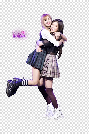BLACKPINK Lisa and Rose , woman in white and blue long-sleeved top transparent background PNG clipart