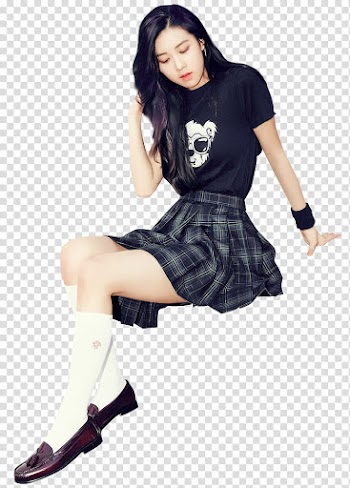 BLACKPINK ROSE, women's black T-shirt transparent background PNG clipart
