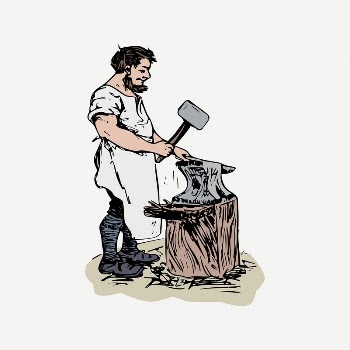Blacksmith collage element, vintage illustration | Free PSD Illustration - rawpixel