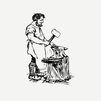 Blacksmith collage element, vintage illustration | Free PSD Illustration - rawpixel