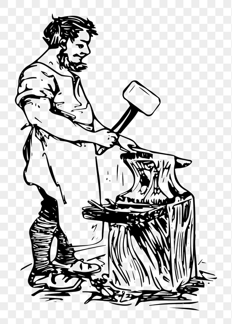 Blacksmith png sticker illustration, transparent | Free PNG - rawpixel
