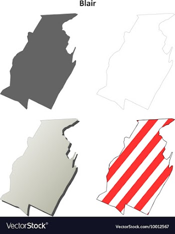 Blair Map Icon Set vector image