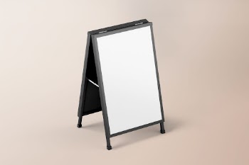 Blank A-frame sign, cafe branding, | Free Photo - rawpixel