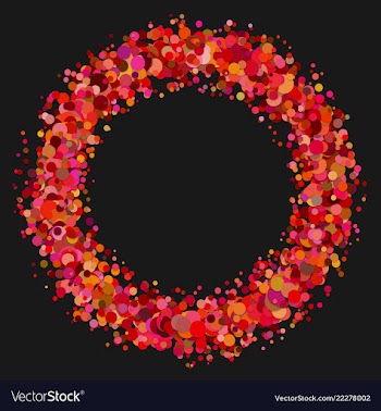 Blank abstract confetti circle background with vector image