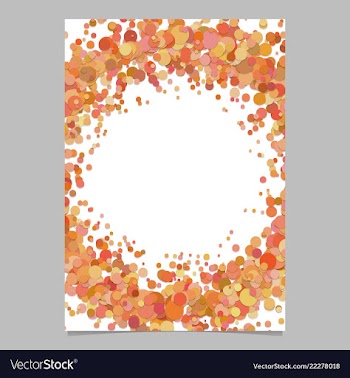 Blank abstract confetti circle poster background vector image