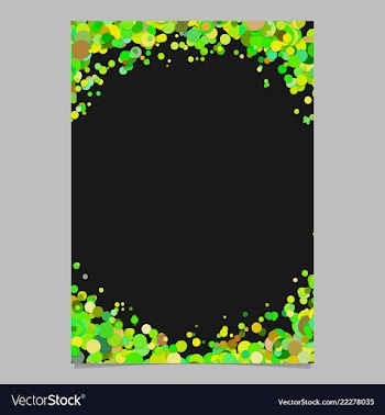 Blank abstract confetti circle poster background vector image