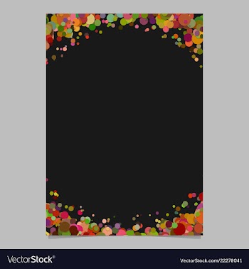Blank abstract confetti circle poster background vector image