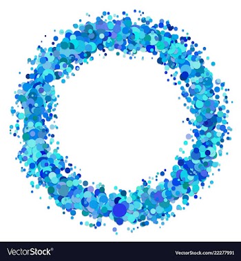 Blank abstract confetti ring background template vector image