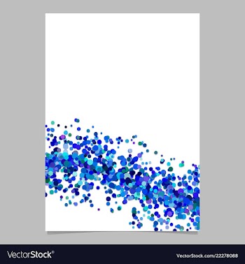 Blank abstract confetti wave brochure background vector image