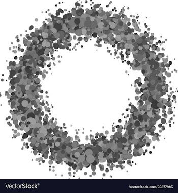Blank abstract confetti wreath background vector image