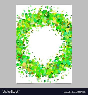 Blank abstract dispersed confetti circle flyer vector image