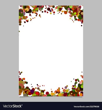 Blank abstract dispersed confetti circle flyer vector image