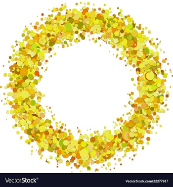 Blank abstract dispersed confetti wreath vector image