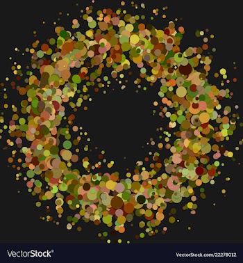 Blank abstract dispersed confetti wreath vector image