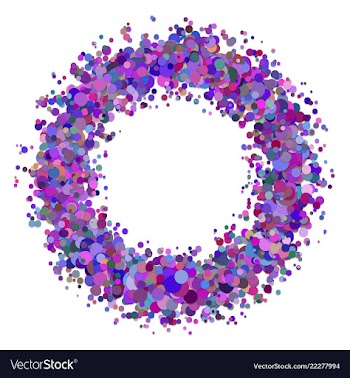 Blank abstract scattered confetti circle vector image