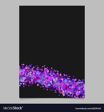 Blank abstract wavy scattered confetti dot poster vector image