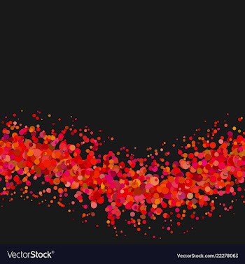 Blank abstract wavy sprinkled confetti circle vector image