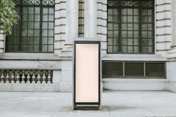 Blank ad space sign on a street | Free Photo - rawpixel