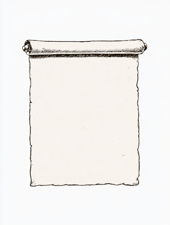 Blank Ancient Parchment Scroll