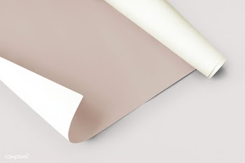 Blank beige rolled chart paper on a light brown background | Free  photo - 2378440