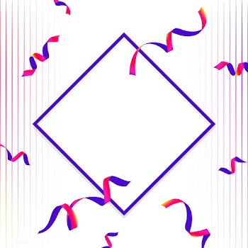 Blank blue and pink emblem with confetti vect.. | Free stock vector - 535070