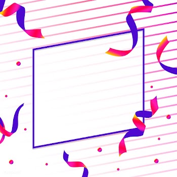 Blank blue and pink emblem with confetti vect.. | Free stock vector - 535106