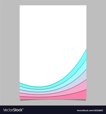 Blank brochure template from colorful curved vector image