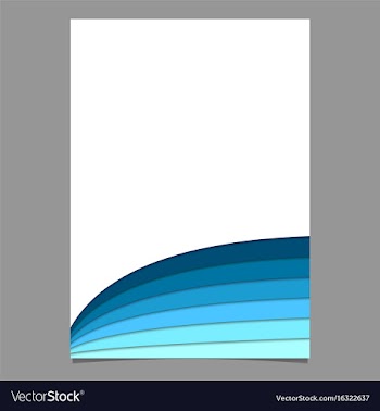 Blank brochure template from curved stripes in vector image