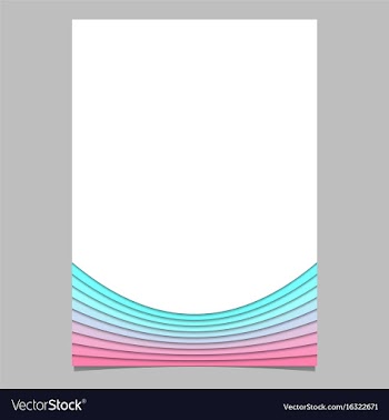 Blank brochure template from curves - flyer vector image