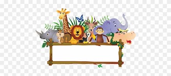 Blank Circus Sign Download - Safari Animals Cartoon